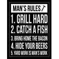 thumbnail image 2 of Grey, Jace 25x32 White Modern Wood Framed Museum Art Print Titled - Mans rules, 2 of 4