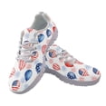 thumbnail image 2 of COEQINE Women Sneakers Running Walking Shoes White Sole US USA Flag Fashion Tennis Shoes for Travel Breathable Mesh Trainers Footwear for 4th of July, American Flag Balloon Fireworks, 2 of 7