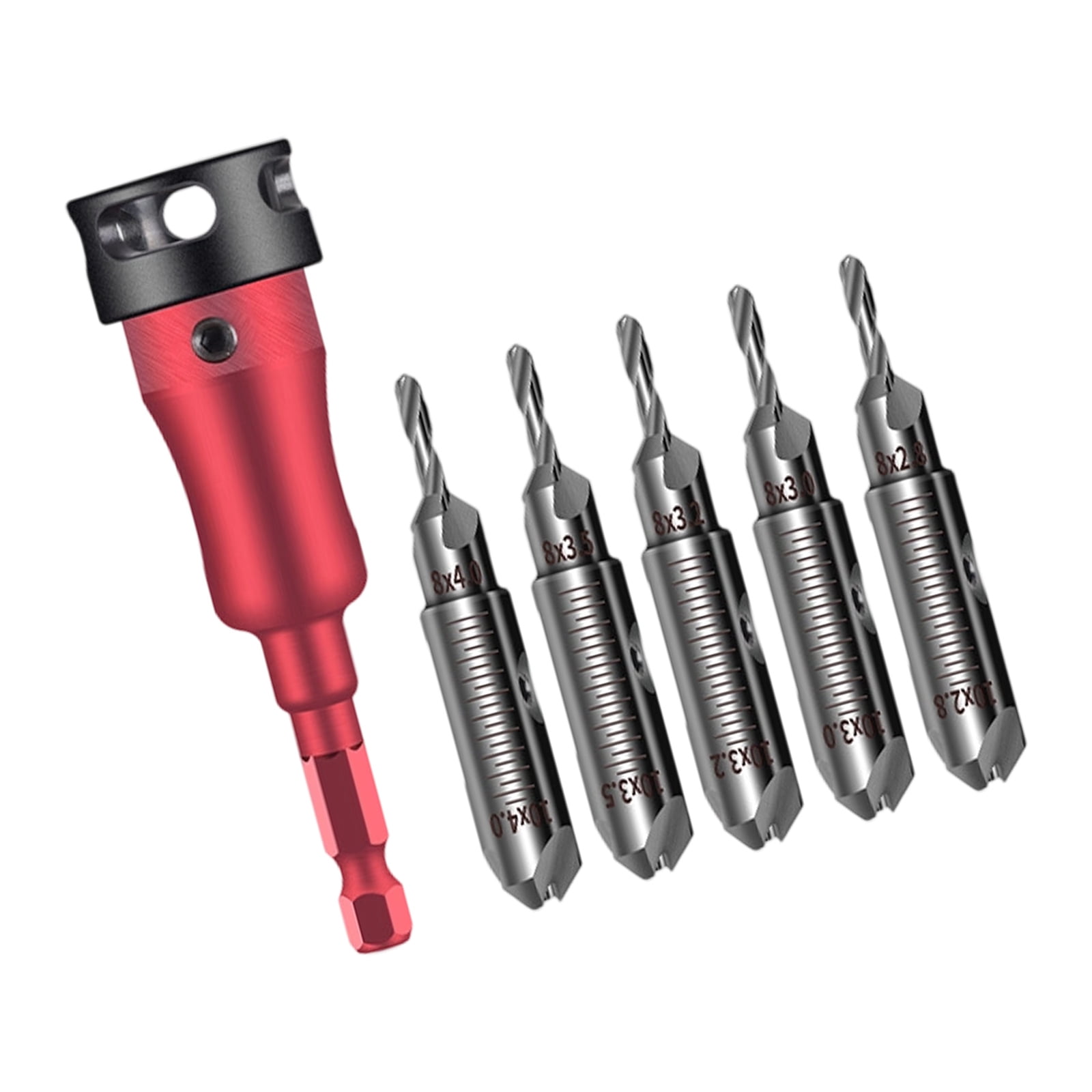 Double Purpose Countersink Drill Bit Set with Converts 45 Degree Chamfer Head and Ergonomic Grip Design