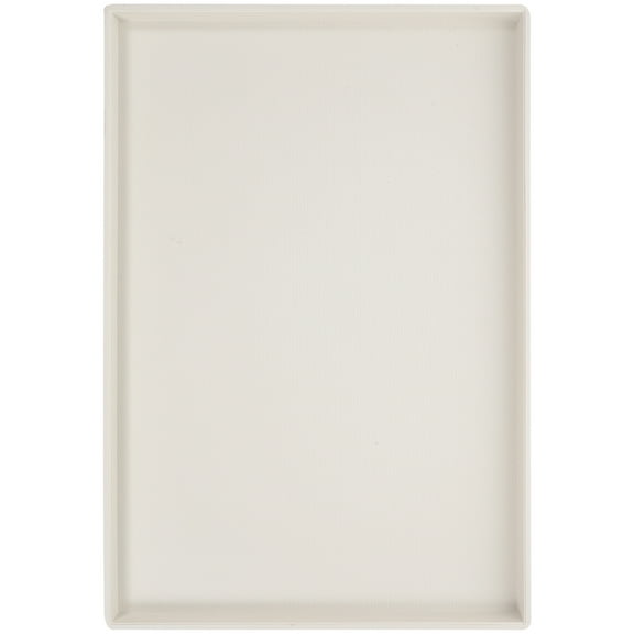 COSMOBETTY Freeze Resistant White Tableware Tray for Family Dinners and Hotels 1Pack 14X9.5X0.8in