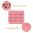 thumbnail image 4 of 3 Hook 3 Row Stretchy Bra Strap Extenders Buckle Hooks Bra Band for Women Pink 10, 4 of 5