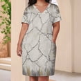 thumbnail image 4 of Abstract Marble Design Loose Pocket Dress Dresses Summer Summer Dresses for Women, 4 of 9