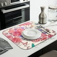thumbnail image 2 of Microfibre Drying Mat for Kitchen Pioneer Dish Drying Drainer Mat Absorbent Colorful Floral Drying Mat Washing Up for Glass, Plate & Cup 16inch X 18inch, 2 of 7