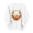 thumbnail image 2 of Trikvn Women's Vintage Fall Sweatshirts Halloween Ghost Pumpkin Print Pullover Tops Long Sleeve Crewneck Casual Activewear Loose Fit Holiday Graphic Shirts, 2 of 6
