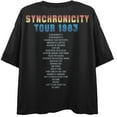 thumbnail image 3 of The Police Synchronicity Tour Crew Neck Short Sleeve Women's Black Crop Top
-Small, 3 of 4