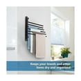 thumbnail image 3 of Sturdy and Durable Swivel Towel Rack, Space Saving Swing Out Towel Holder for Bedroom, Bathroom, Closet, Easy Installation SUS304 Stainless Steel Towel Bar (32CM), 3 of 5