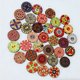 thumbnail image 3 of 100 Uds Botones artesanales Zhivalor madera resistente forma de Flor Retro 20MM, 3 of 8