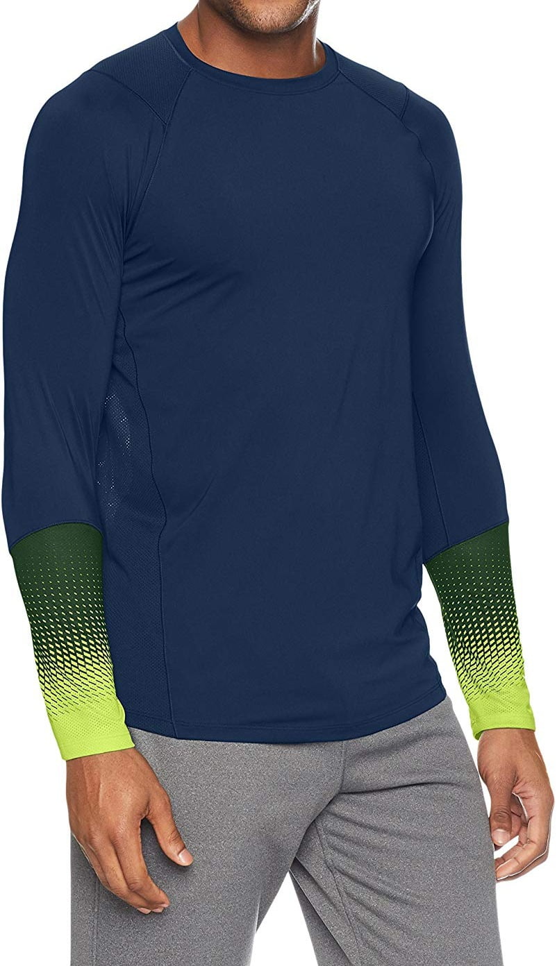 Under Armour Mens Activewear Tops Large Wicking Long Sleeve L