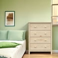 thumbnail image 4 of From the Tree Furniture Solid Pine Wood 4-Drawer Dresser for Bedroom Clothes Storage, 4 of 9