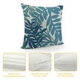 thumbnail image 4 of JEUXUS  Blue Tropical Leaf Throw Pillow Covers  Monstera Palm Leaves Couch Pillowcases Botanical Plant Cushion Case Home Decor for Living Room Bedroom Bed, 4 of 5