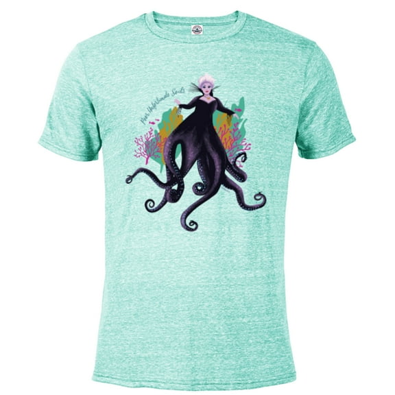 Disney The Little Mermaid Ursula Unfortunate Souls - Short Sleeve Blended T-Shirt for Adults - Customized-Celadon Snow Heather