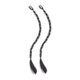 thumbnail image 1 of Extensiones de cabello trenzado con clip, postizos trenzados versátiles de 17,72 pulgadas para maquillaje Negro con cadena, 1 of 9
