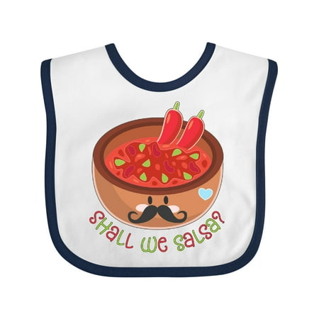 

Inktastic Shall We Salsa Bowl of Dip with Mustache Gift Baby Boy or Baby Girl Bib