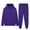 Purple, variant on Men's 2 Piece Outfits，Hoodie Sweatshirt Tracksuit & Joggers Sweatpants Sweatsuit Set Casual Sport 2025 Wine S
