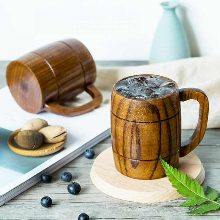 HERCHR Natural Wooden Tea Cups, Japanese style Tea Cup Beer Mug Coffee Mug  Solid Wood Teacups Bamboo…See more HERCHR Natural Wooden Tea Cups, Japanese