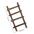 thumbnail image 2 of HINTRMENT 2Pcs Rattan Ladder for Crafters in Coffee Color with Mini House Ladder Feature, 2 of 7