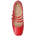 thumbnail image 4 of Journee Womens Darlin Multi Strap Square Toe Dress Flats, Widths Available, 4 of 9