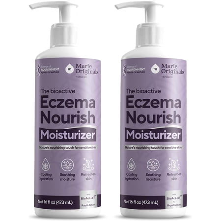 Marie Originals Eczema Nourish Moisturizing Lotion, Hydrating Cream for Dry, Itchy & Sensitive Skin, Hypoallergenic (2pack)