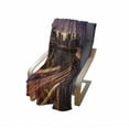 thumbnail image 4 of City Soft Flannel Fleece Blanket, Brooklyn Bridge at Night Car Traffic in New York United States Transport, Cozy Plush for Indoor and Outdoor Use, 70" x 90", Lilac Dark Orange Yellow, by Ambesonne, 4 of 6