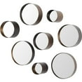 thumbnail image 1 of S/8 Brown Metal Wall Mirrors, 1 of 3