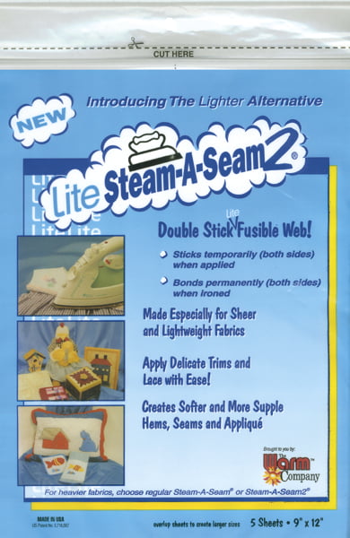 5 Pkgs Lite Steam-a-Seam 2, Double Stick Fusible Web, by The Warm Comp —  Grand River Art Supply