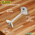 thumbnail image 2 of Conector de inglete para encimera Zipbolt 10.500 de 5 piezas con broca hexagonal, 2 of 7