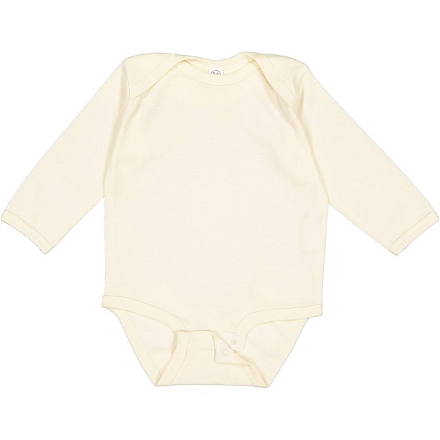 Rabbit Skins - New - NIB - Infant Long Sleeve Baby Rib Bodysuit