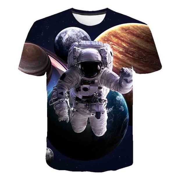 2023, camisetas de astronautas para niños, disfraces para niños y niñas, camisetas de cuello redondo, ropa de verano, camisetas de manga corta para niños, ropa 10T Gao Jinjia LED