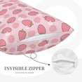 thumbnail image 4 of Salouo Strawberries Print Print Pillow Case Cover,Wrinkle-Free Bed Pillow Cover Pack of 1 Home Decor Fade-Resistant and Stain-Resistant ,Pillows Not Included -20"x30", 4 of 8