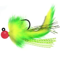 HAWKEN FISHING Aerojig Twitching Jig (Base UPC 0083161101410) Color Cenrise & Green, Size #1/2