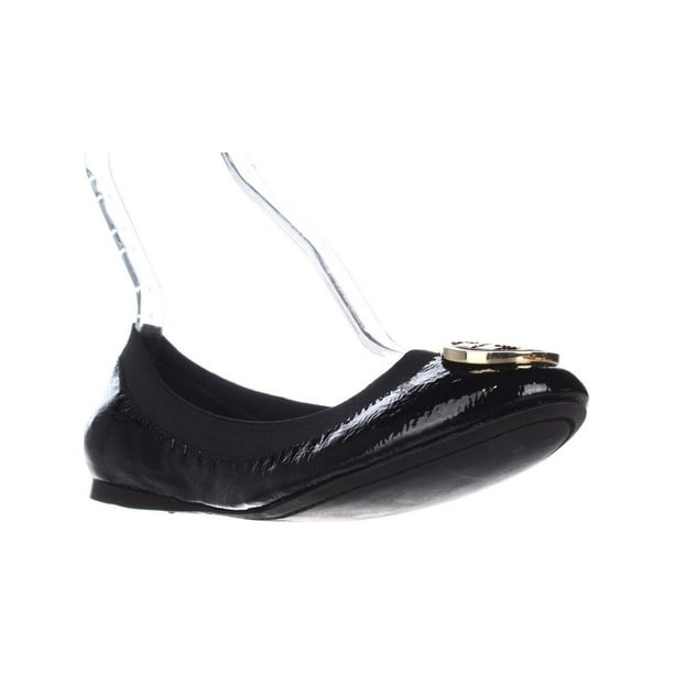 Womens Tory Burch Caroline Elastic Trim Ballerina Flats , Black -  