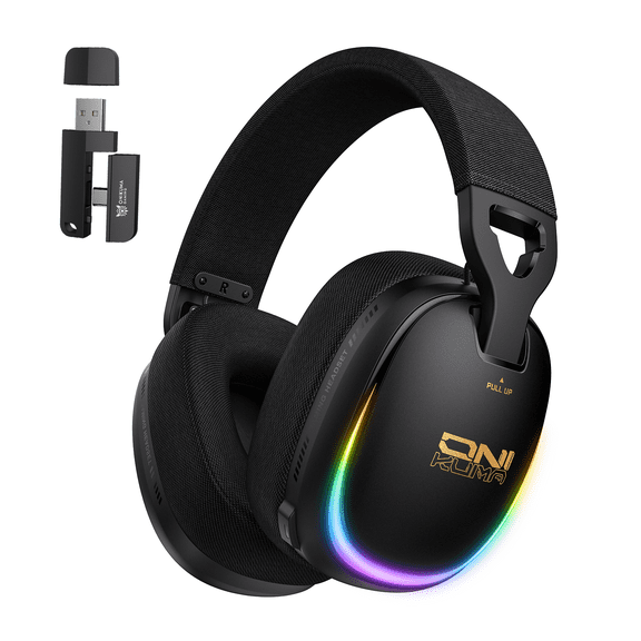 Wireless Gaming Headset, 2.4G Bluetooth 5.4 Tri-Mode Headphones with Mic, 50mm Drivers, Low Latency, 60H Battery, PS5 PS4 PC Xbox Switch Compatible