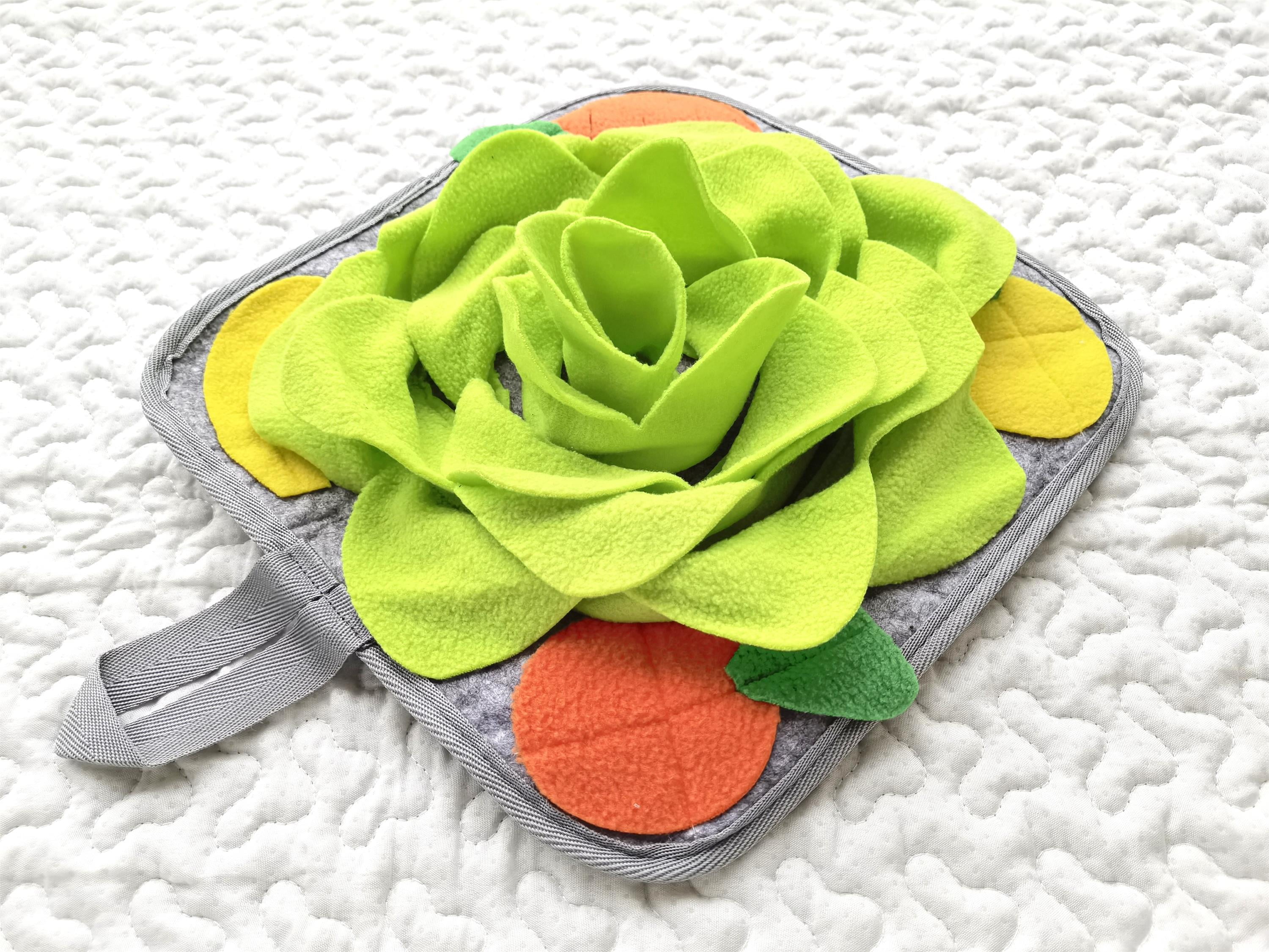 Small Animal Foraging Mat Fleece Snuffle Pad - Interactive Puzzle Toy for Rabbit, Guinea Pig, Rat, Chinchilla, Hamster, Bird