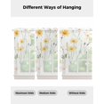 thumbnail image 4 of Yellow Daisy Floral Swag Valances for Windows, Spring Rustic Botanical Flowers Rod Pocket Sheer Valances for Large Windows, Swag Toppers Light Filtering for Kitchen Living Room 2 Panels 36''x45'', 4 of 6