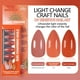 thumbnail image 1 of Uñas a presión con diseños, lindas uñas acrílicas de cobertura completa, uñas postizas brillantes con degradado, uñas postizas de forma mediana con barra de pegamento, uñas artificiales, 1 of 4