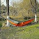 thumbnail image 4 of Portable Hammock Red Grey 300 x 200cm, Double Person Parachute Fabric Camping Bed, 4 of 4