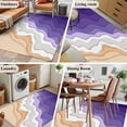 thumbnail image 6 of Rectangle Area Rug 3x5ft,Abstract Purple Waves Gradient Washable Carpet Non-Slip Runner Accent Rugs Indoor Floor Mat for Bedroom Living Room Decor,Watercolor Ripple Seamless, 6 of 9