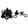 Unique Bargains 9pcs 12mm Thread Toggle Switch Waterproof Rubber Cover Boot Cap Black