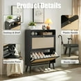 thumbnail image 2 of Sweiko Shoe Storage Cabinet with 2 Flip Drawers, Modern Entryway Shoe Cabinet, Wood Shoes Organizer Cabinet, Freestanding Rattan shoe rack cabinet for Hallway, 2 of 6