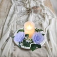 thumbnail image 6 of Clearance PEONAVET Rose Candle Wreath Artificial Silk Flower Ring Leaf Candle Wreath Wedding Valentine Day Party Table Candlestick Decorations, 6 of 6