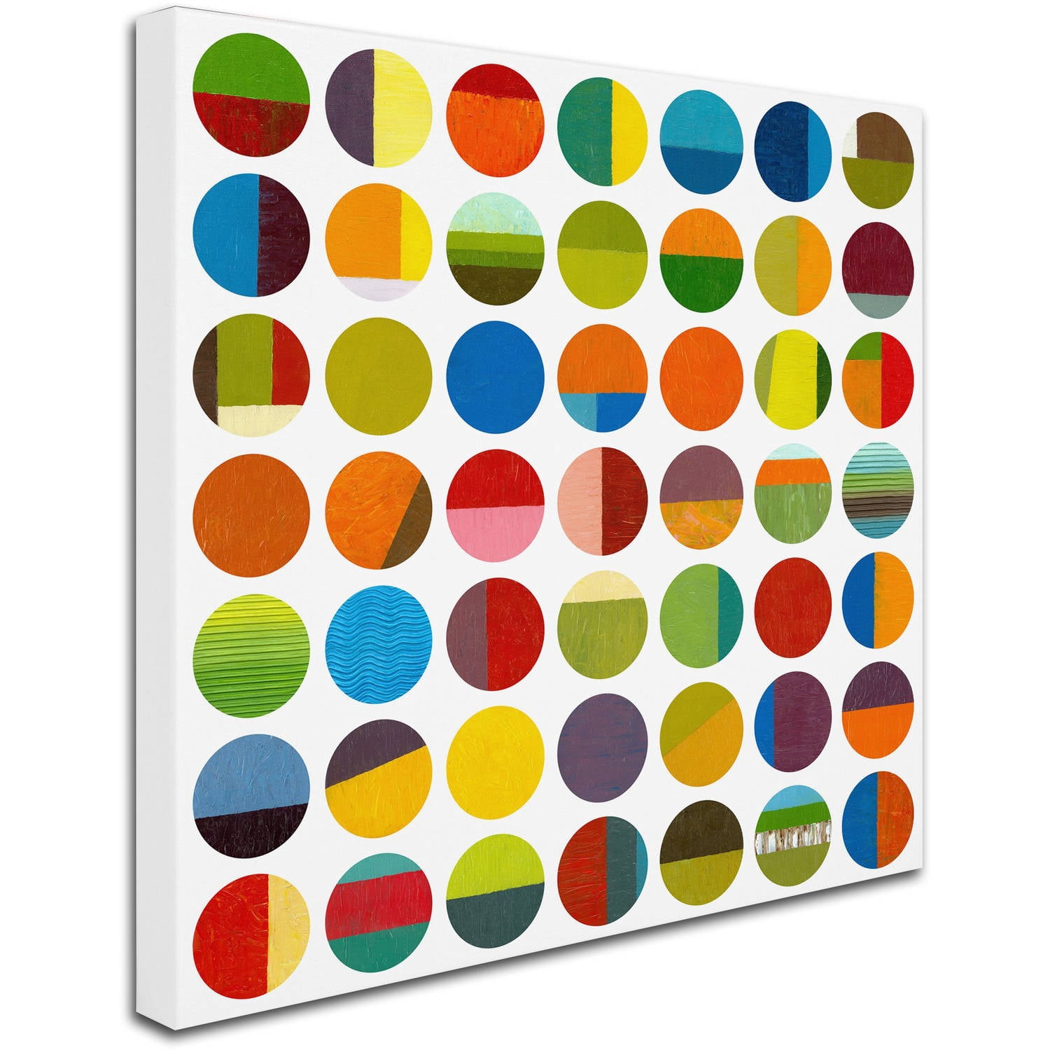 Trademark Fine Art "Forty Nine Circles" Canvas Art by Michelle Calkins