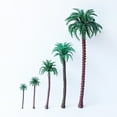 NIBOLOG 5Pcs Realistic Collectible Plastic Cement High Simulation Mini Coconut Tree Model for