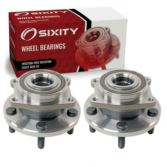 2 pc Sixity Front Wheel Bearing Hub Assembly compatible with Chrysler 200 2011-2014