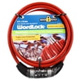 thumbnail image 3 of Wordlock Triple Core Bike Lock, 6ft x 12mm Resettable Steel Cable Lock, Red, 3 of 7