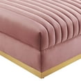 thumbnail image 3 of Modway Sanguine Velvet and Stainless Steel Ottoman in Dusty Rose, 3 of 6
