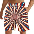 thumbnail image 2 of cllios Mens USA Flag Swim Trunks 4th of July Bathing Suits Quick Dry Board Shorts with Pockets Independence Day Swimwear Drawstring Elastic Waist Beach Shorts, 2 of 4