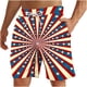 thumbnail image 2 of Puntoco Pantalones Cortos Para Hombre Con Bolsillo Con Cordón Y Estampado Del Día De La Independencia, Color Blanco Xxxxl, 2 of 4
