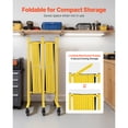 thumbnail image 6 of KFFKFF Double Expandable Barricades, 18FT Industrial Safety Barriers, Adjustable Mobile Barricade with Locking Wheels, Portable Folding Security Gate Metal Traffic Fence for Driveways, Warehouses, 6 of 9