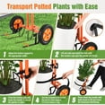 thumbnail image 2 of Plant Caddy with Wheels, Heavy Duty Plant Dolly Cart with Adjustable Grabbing Arm and Suction Cups for Plant Pots, Garden Pot Mover Trolley Cart with Strap, Ideal for Indoor and Outdoor Use, Orange, 2 of 14