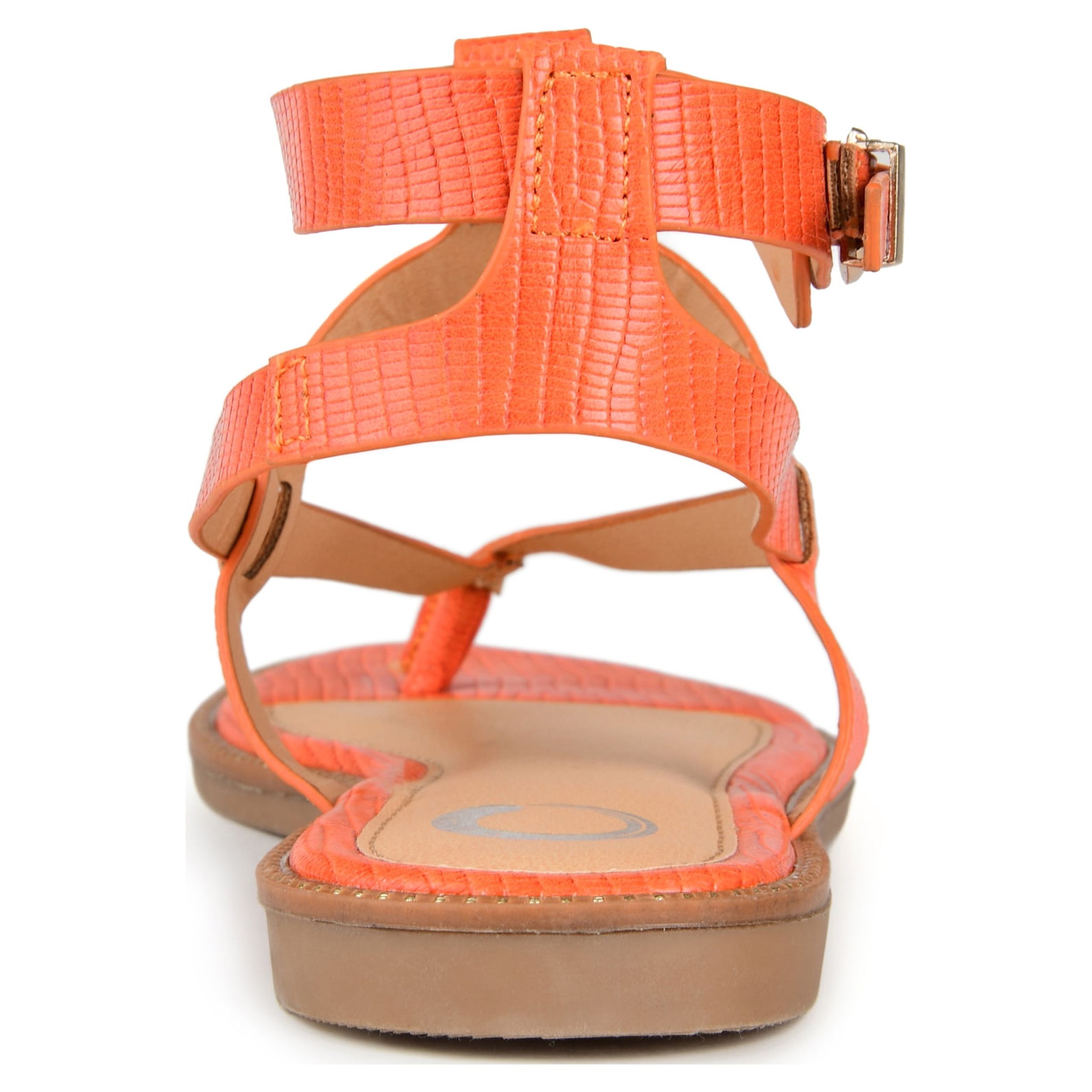 Journee Womens Tangie Multi Strap Flat Sandals